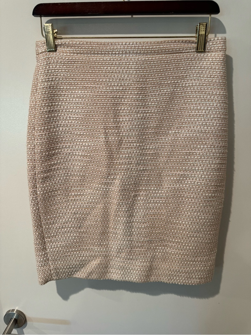 J. Crew Textured Tweed Blush Pencil Skirt Size 4
